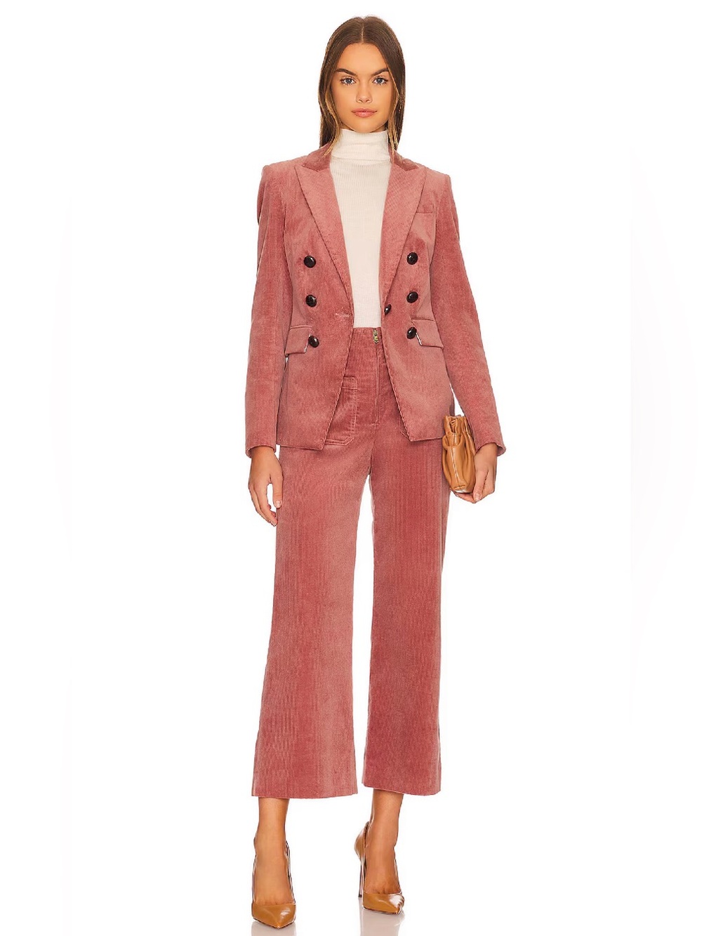 VERONICA BEARD Lawrence Dickey Jacket Blazer Corduroy Double-Breast Mauve Size 2 - Picture 13 of 14